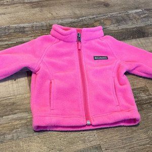 Columbia fleece jacket baby girl pink 3-6 months